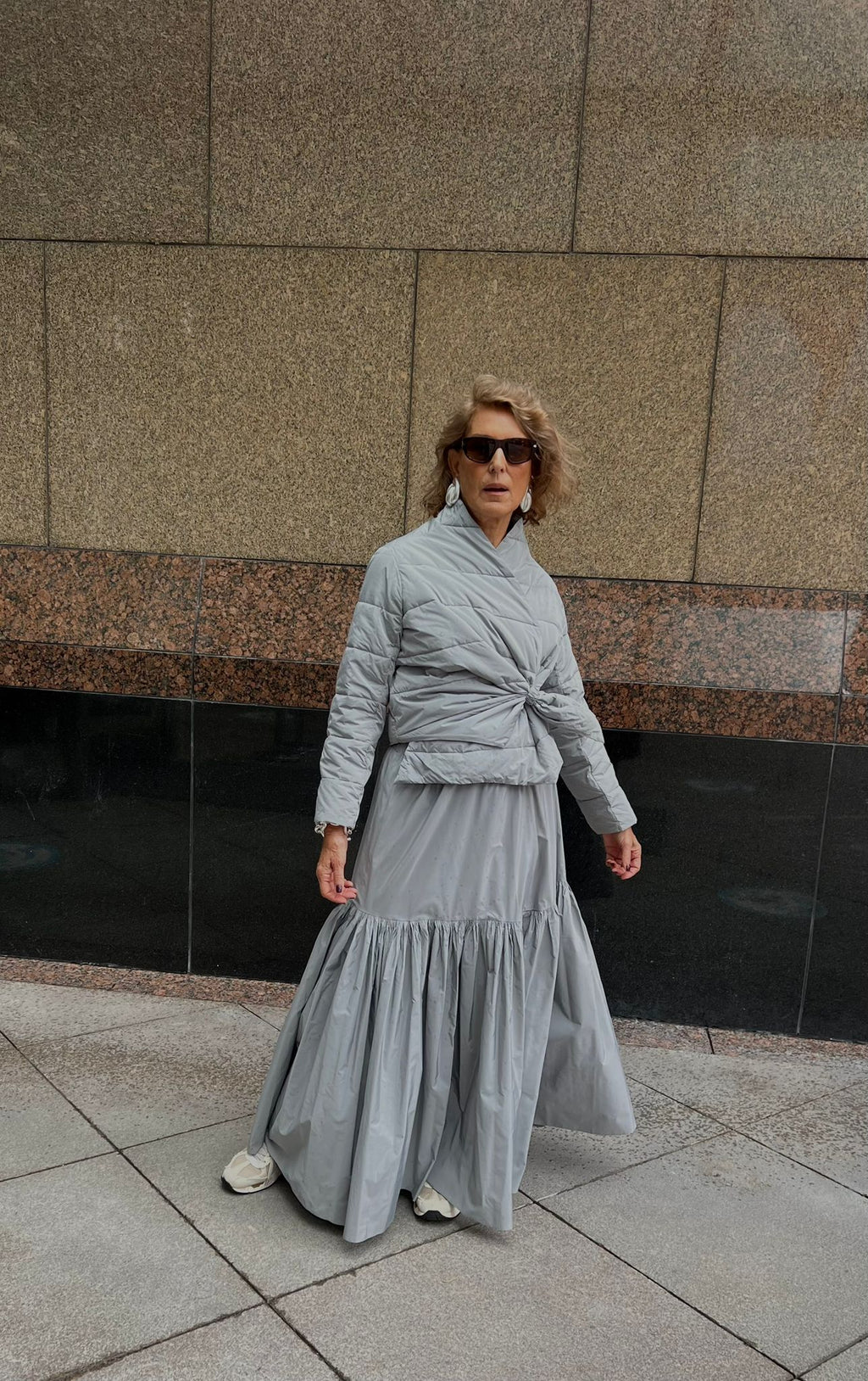 Buz Grisi İspanyol 2 Kat Tafta Etek