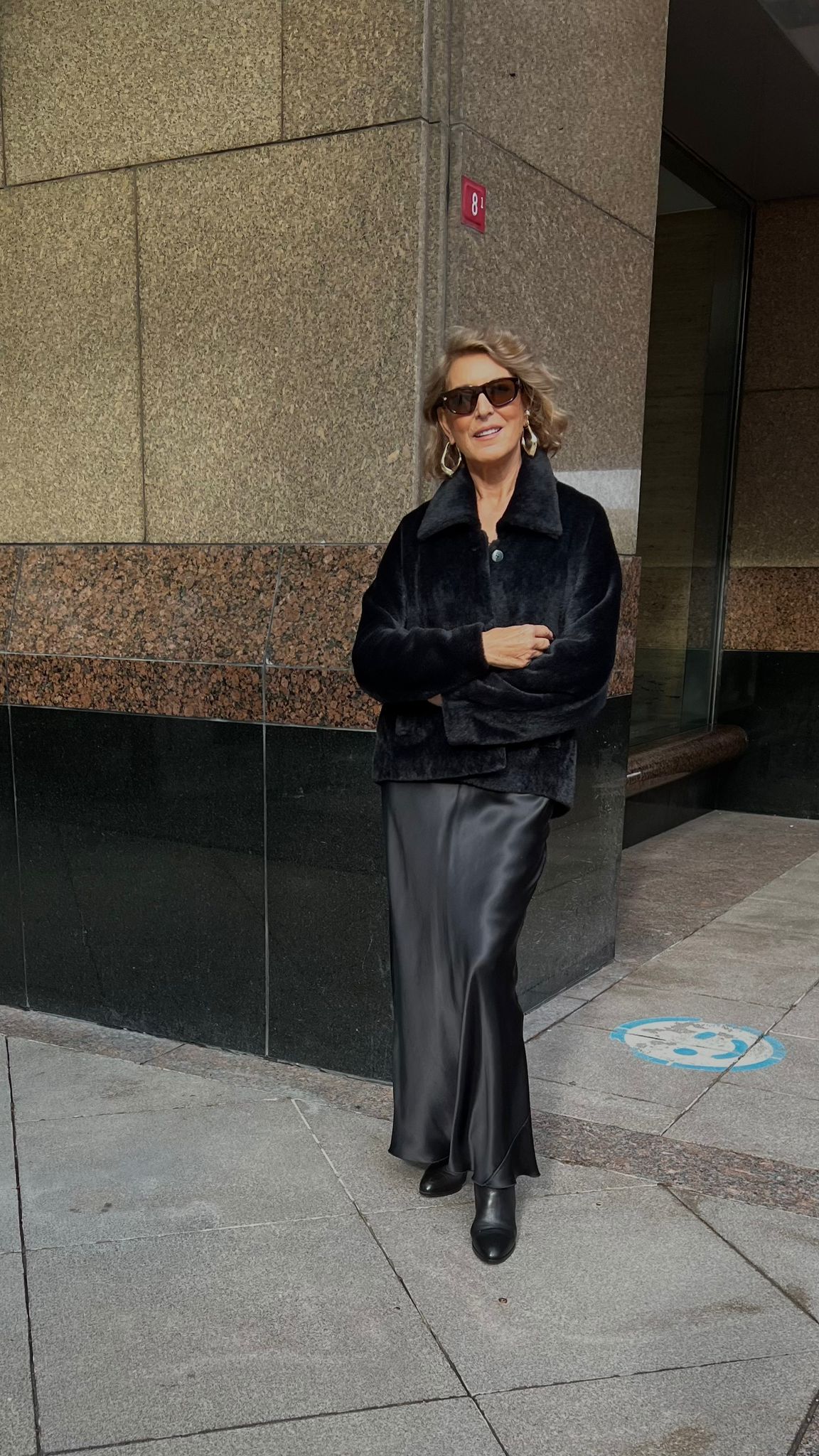 Siyah Mos Kürklü Rahat Hafif Ceket