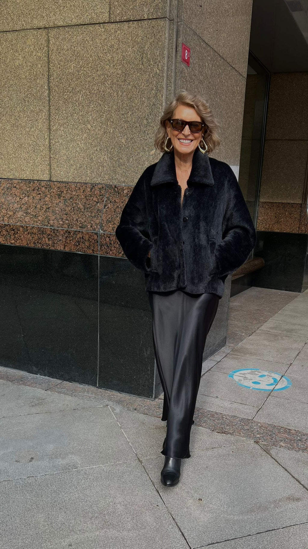 Siyah Mos Kürklü Rahat Hafif Ceket