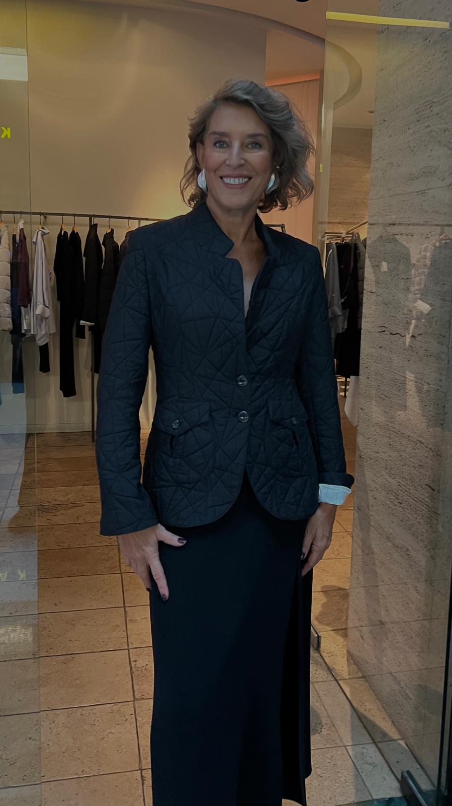 Siyah Broker Çizgili Yıkamalı Ceket