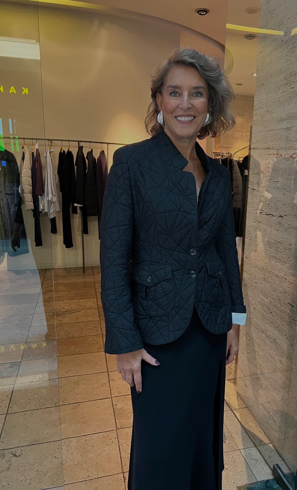 Siyah Broker Çizgili Yıkamalı Ceket