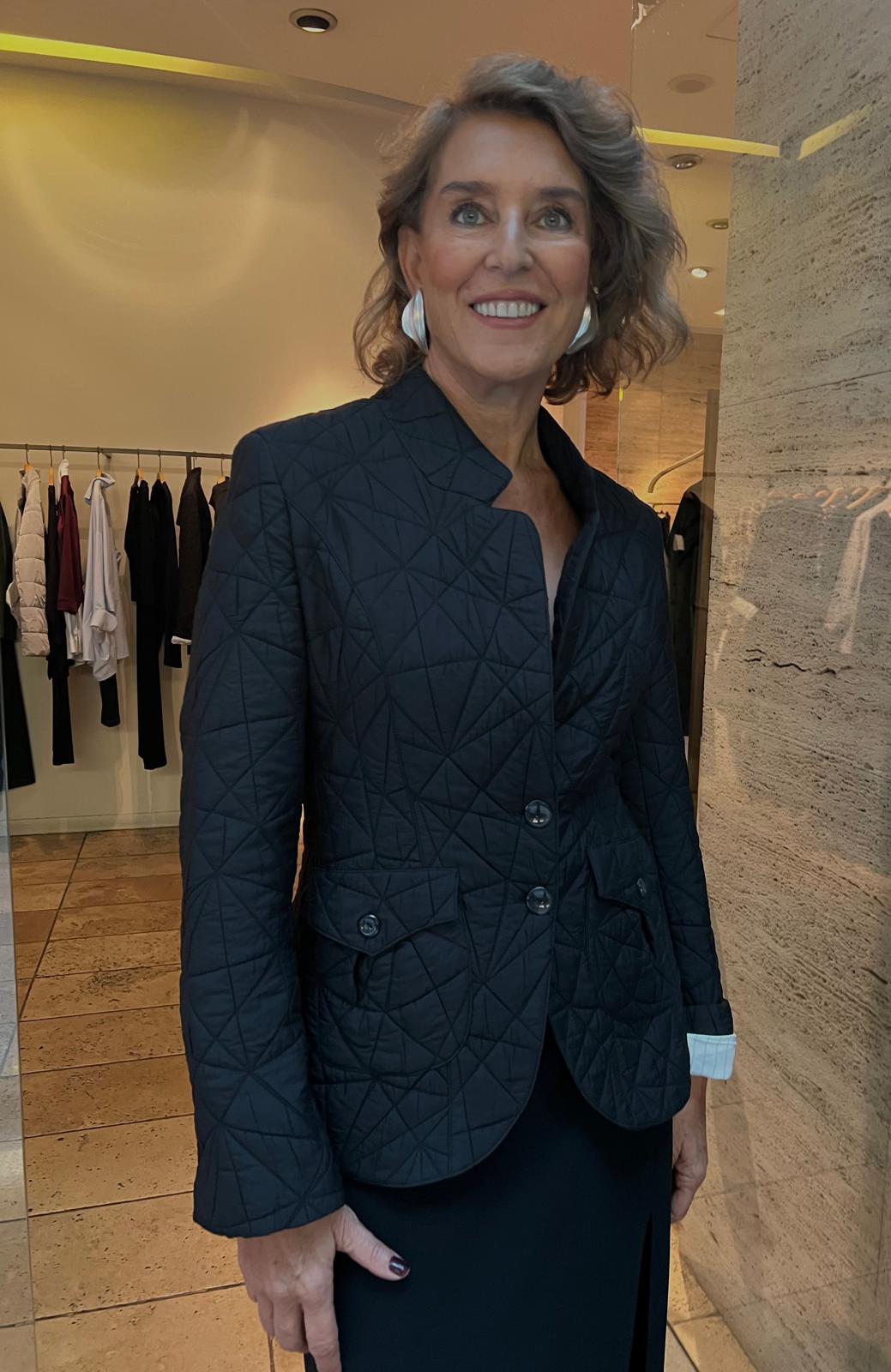 Siyah Broker Çizgili Yıkamalı Ceket