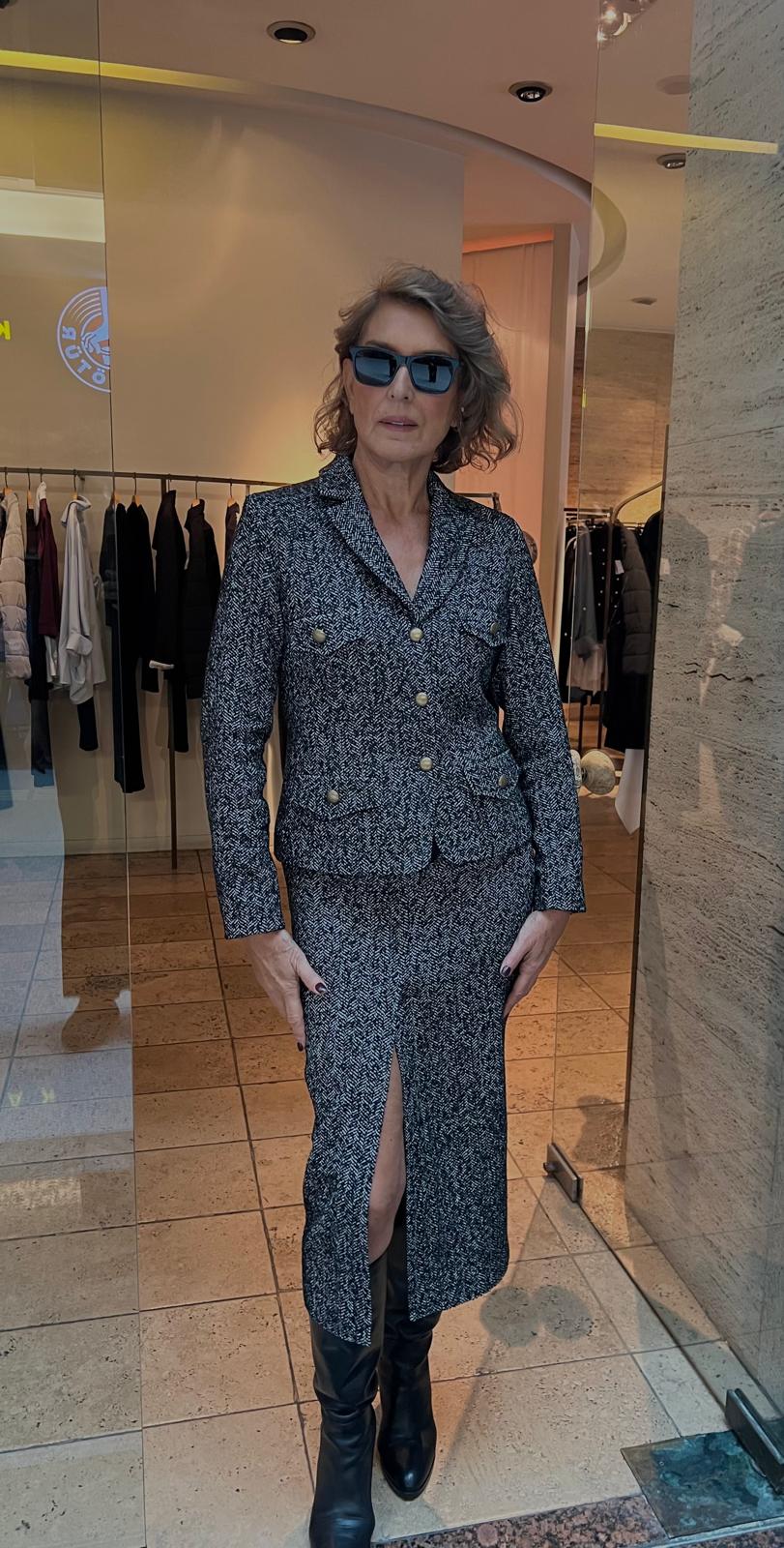 Temo Grili 4 Cepli Yünlü Dar Kalıp Ceket