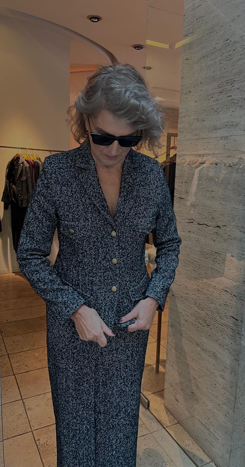 Temo Grili 4 Cepli Yünlü Dar Kalıp Ceket