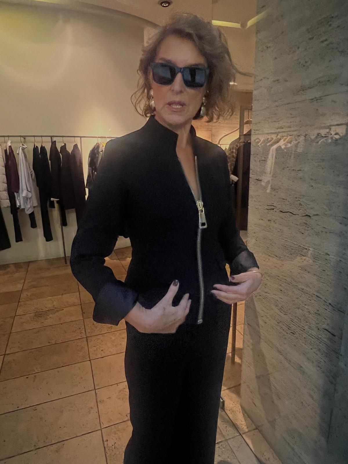 Siyah Dar Kalıp Orj Fermuarlı Kalın Şık Ceket