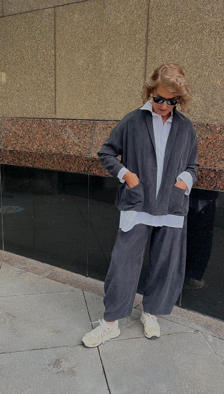 Gri Tensel Niky Pantolon