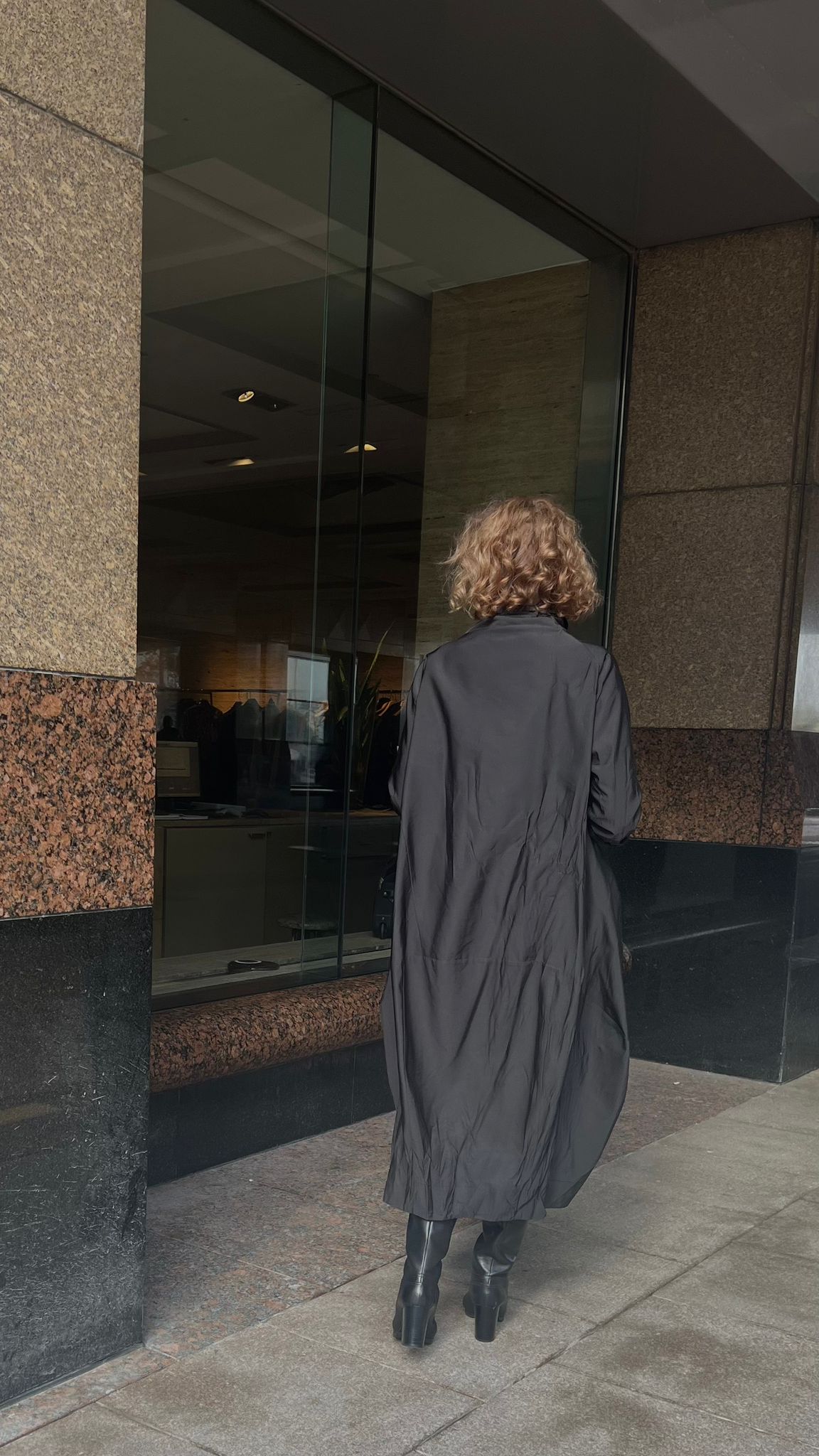 Siyah Jali Rahat Bol Kesim Pardesü Palto