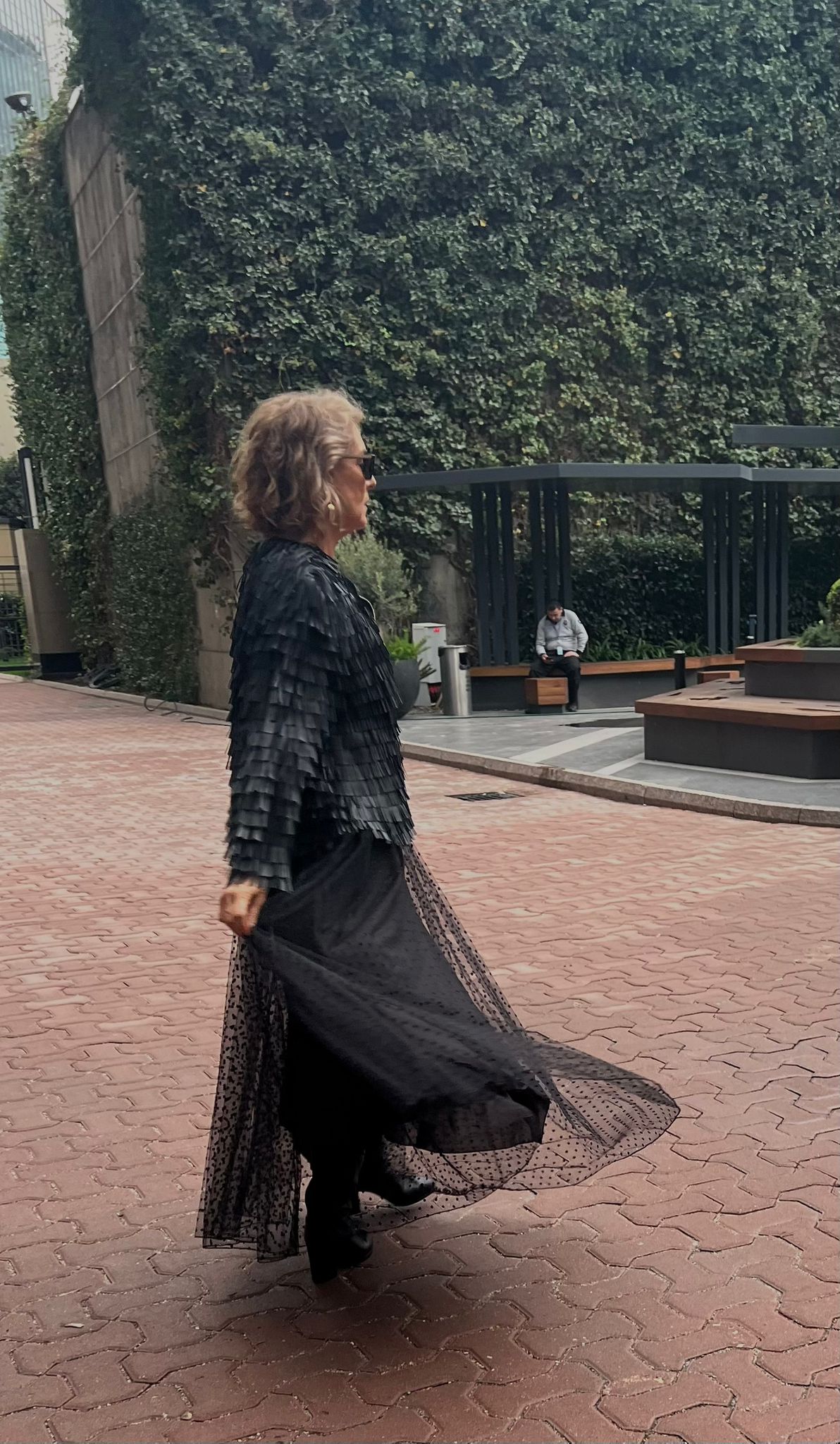 Siyah Puantiyeli Beli Lastikli Astarlı Tül Etek