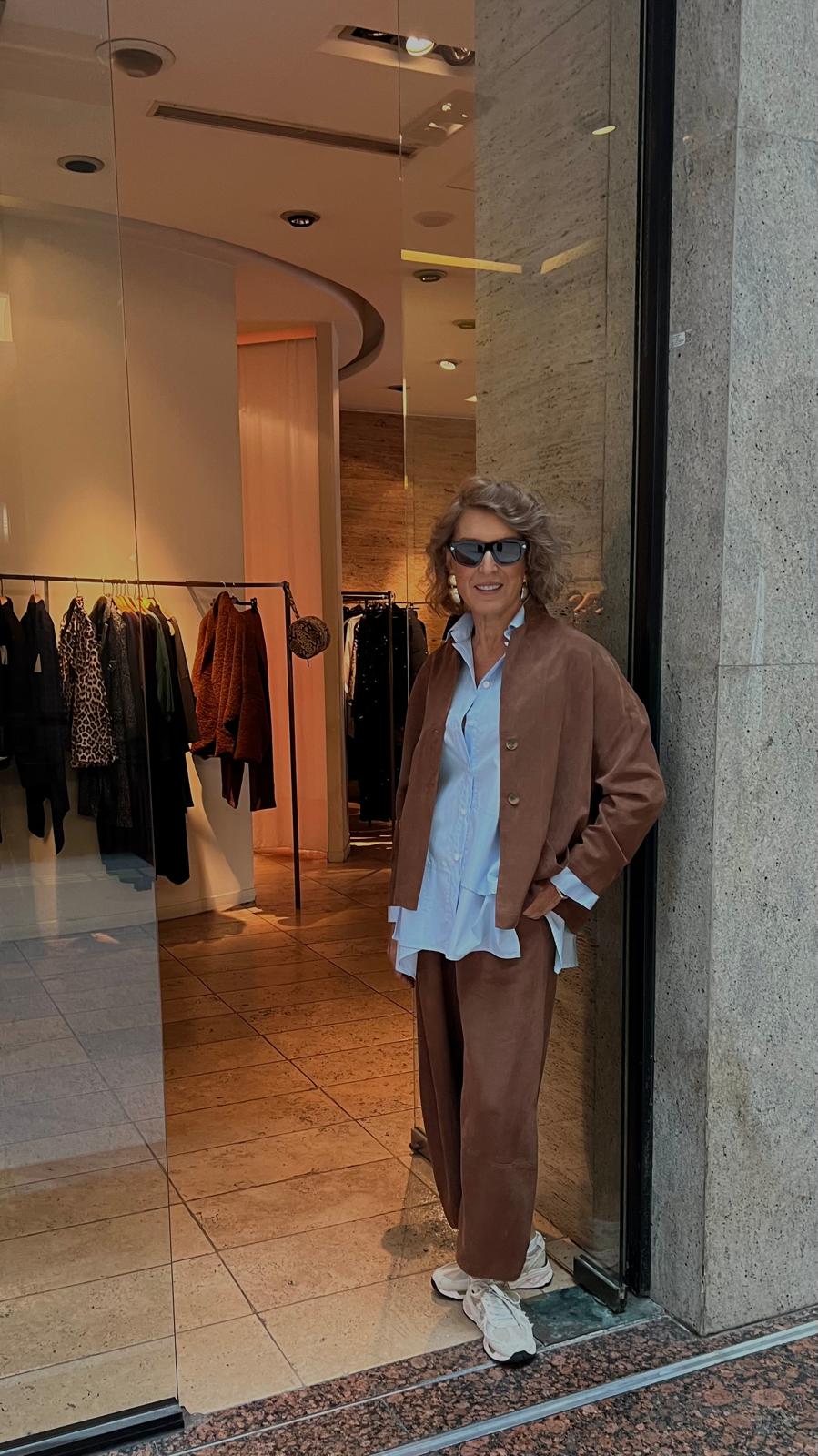 Kahverengi Tencel Rahat Astarsız İki Düğmeli Ceket